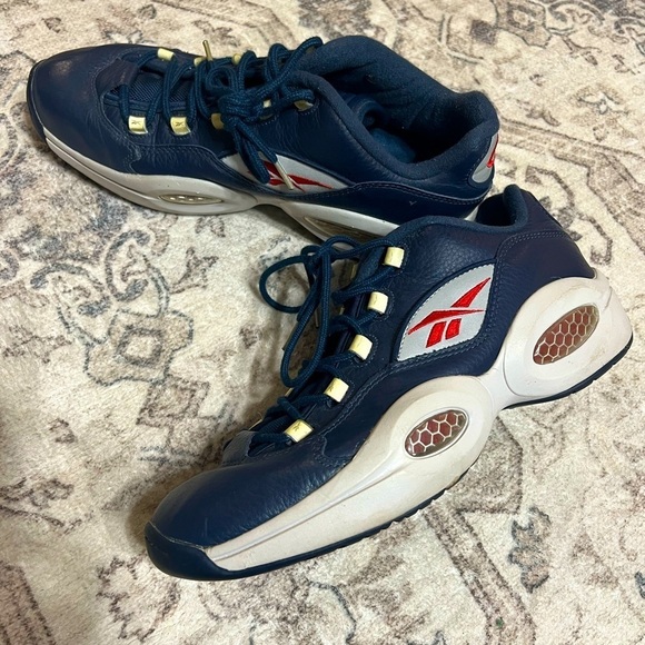 Navy Question Allen Iverson Reebox Sneakers - Picture 1 of 8